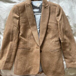 Herringbone wool-blend Holland blazer in size 00P
